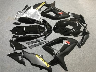 Best 2006-2007 Suzuki GSXR 600 / GSXR 750 Motorcycle Fairings - Matte Black Glossy Black Yellow UK