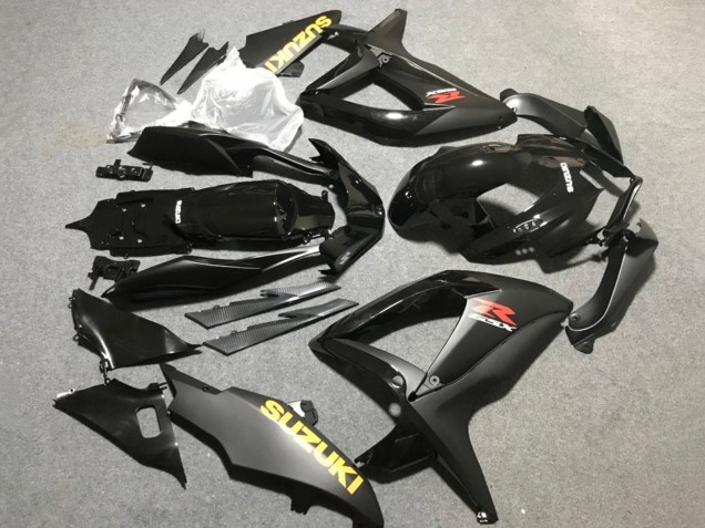 2006-2007 Suzuki GSXR 600 / GSXR 750 Motorcycle Fairings - Matte Black Glossy Black Yellow UK