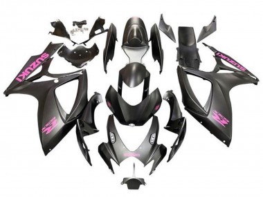 Best 2006-2007 Suzuki GSXR 600 / GSXR 750 Motorcycle Fairings - Matte Black Pink UK
