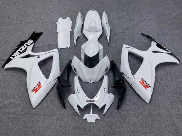 2006-2007 Suzuki GSXR 600 / GSXR 750 Motorcycle Fairings - White Black Red UK