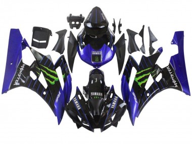 Best 2006-2007 Yamaha YZF R6 Motorcycle Fairings - Blue Black Green Monster UK