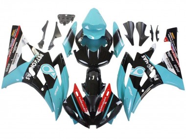 Best 2006-2007 Yamaha YZF R6 Motorcycle Fairings - Light Blue Red White Black Petronas UK