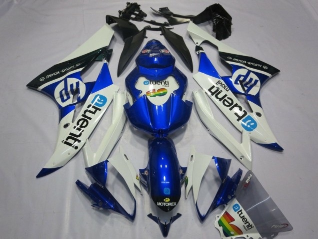 2006-2007 Yamaha YZF R6 Motorcycle Fairings - White Blue Black UK