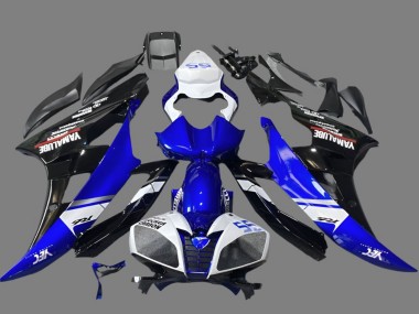 Best 2006-2007 Yamaha YZF R6 Motorcycle Fairings - White Blue Glossy Black Yamalube UK