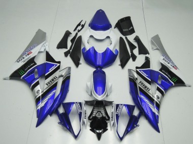 Best 2006-2007 Yamaha YZF R6 Motorcycle Fairings - White Blue Silver Black ENEOS Monster UK