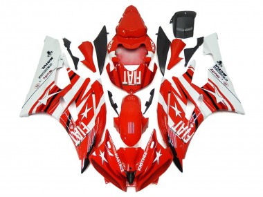 Best 2006-2007 Yamaha YZF R6 Motorcycle Fairings - White Red Fiat Star Michelin Motul UK