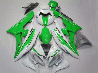 Best 2006-2007 Yamaha YZF R6 Motorcycle Fairings - White Green UK