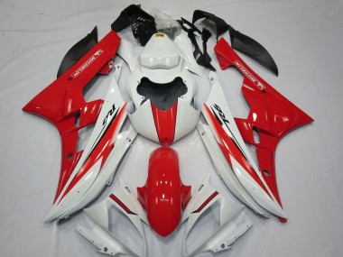 Best 2006-2007 Yamaha YZF R6 Motorcycle Fairings - White Red UK