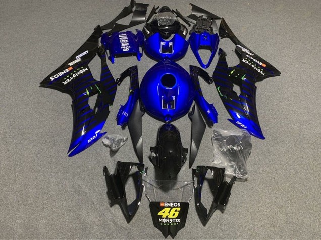 2008-2016 Yamaha YZF R6 Motorcycle Fairings - Blue Black ENEOS Monster 46 UK