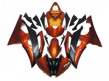 Best 2008-2016 Yamaha YZF R6 Motorcycle Fairings - Orange Matte Black UK