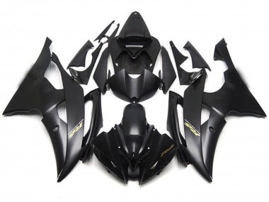 Best 2008-2016 Yamaha YZF R6 Motorcycle Fairings - Matte Black Gold Decals UK