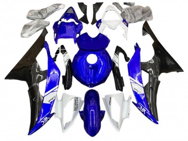 Best 2008-2016 Yamaha YZF R6 Motorcycle Fairing Kits - White Blue Glossy Black UK