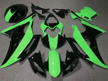 Best 2008-2016 Yamaha YZF R6 Motorcycle Fairings - Green Glossy Black UK