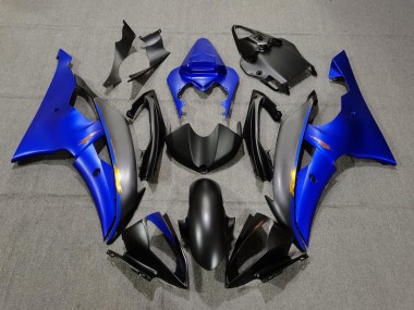 Best 2008-2016 Yamaha YZF R6 Motorcycle Fairings - Blue Matte Black Yellow Decals UK