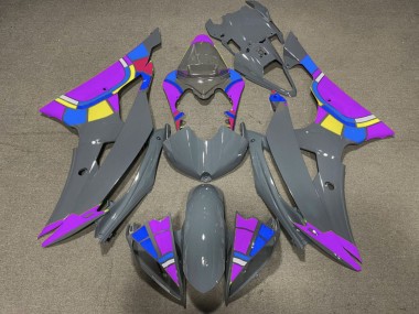 Best 2008-2016 Yamaha YZF R6 Motorcycle Fairings - Nardo Grey Purple Color Wheel UK
