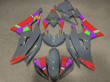 Best 2008-2016 Yamaha YZF R6 Motorcycle Fairings - Nardo Grey Red Color Wheel UK