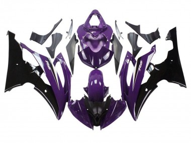 Best 2008-2016 Yamaha YZF R6 Motorcycle Fairings - Purple Glossy Black UK