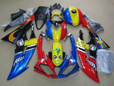Best 2008-2016 Yamaha YZF R6 Motorcycle Fairings - Blue Yellow Red Black Shark UK