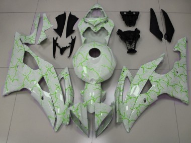Best 2008-2016 Yamaha YZF R6 Motorcycle Fairings - White Green Lightning UK