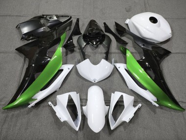 Best 2008-2016 Yamaha YZF R6 Motorcycle Fairings - White Green Glossy Black UK
