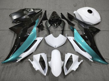Best 2008-2016 Yamaha YZF R6 Motorcycle Fairings - White Black Teal Blue UK