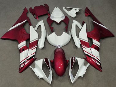 Best 2008-2016 Yamaha YZF R6 Motorcycle Fairings - White Candy Red UK