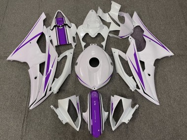Best 2008-2016 Yamaha YZF R6 Motorcycle Fairings - White Purple UK