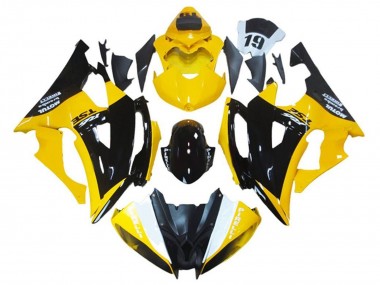 Best 2008-2016 Yamaha YZF R6 Motorcycle Fairing - Yellow Glossy Black UK