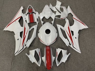 Best 2008-2016 Yamaha YZF R6 Motorcycle Fairing - Pearl White Red UK