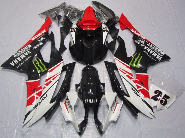 2008-2016 Yamaha YZF R6 Motorcycle Fairings - White Red Glossy Black Green Monster 25 UK