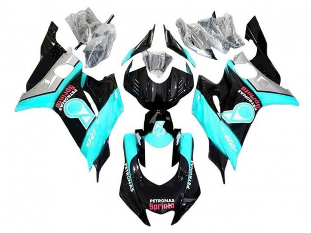 2017-2023 Yamaha YZF R6 Motorcycle Fairings - Turquoise Blue Glossy Black Petronas UK