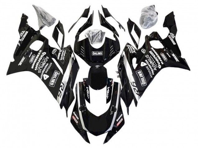 2017-2023 Yamaha YZF R6 Motorcycle Fairings - Black White Ohlins UK