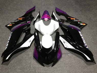 Best 2017-2023 Yamaha YZF R6 Motorcycle Fairings - White Purple Glossy Black UK