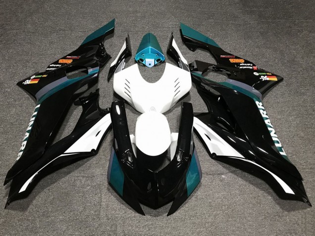 2017-2023 Yamaha YZF R6 Motorcycle Fairings - White Teal Blue Glossy Black UK