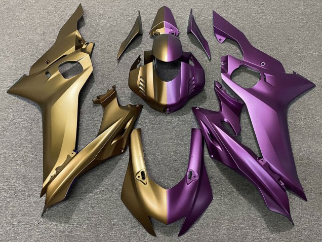 2017-2023 Yamaha YZF R6 Motorcycle Fairings - Matte Gold Purple Split UK
