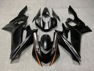 Best 2017-2023 Yamaha YZF R6 Motorcycle Fairings - Matte Black Orange UK