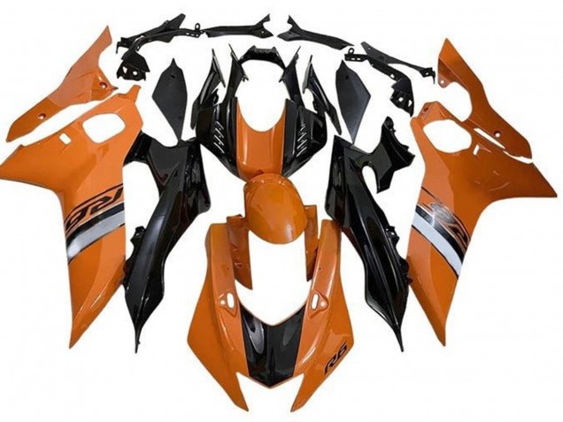 2017-2023 Yamaha YZF R6 Motorcycle Fairings - Orange Silver Glossy Black UK