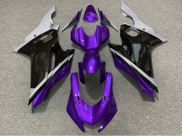 2017-2023 Yamaha YZF R6 Motorcycle Fairings - Grey Purple Glossy Black UK