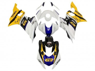 Best 2017-2023 Yamaha YZF R6 Motorcycle Fairings - White Yellow Blue Black UK