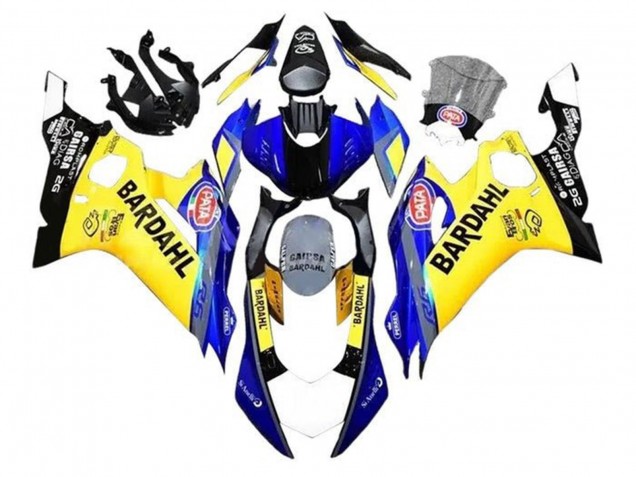2017-2023 Yamaha YZF R6 Motorcycle Fairings - Yellow Blue Black Bardahl UK