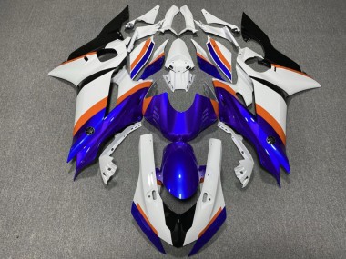 Best 2017-2023 Yamaha YZF R6 Motorcycle Fairings - White Blue Orange UK