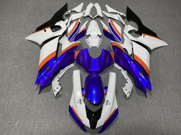 2017-2023 Yamaha YZF R6 Motorcycle Fairings - White Blue Orange UK