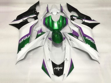 Best 2017-2023 Yamaha YZF R6 Motorcycle Fairings - White Green Purple Black UK