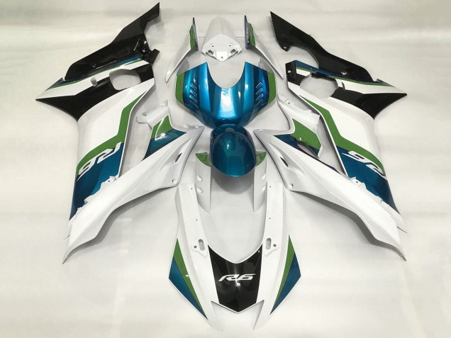 2017-2023 Yamaha YZF R6 Motorcycle Fairings - White Blue Green Black UK