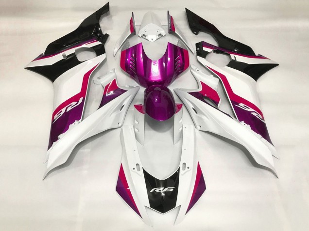 2017-2023 Yamaha YZF R6 Motorcycle Fairings - White Red Purple Black UK