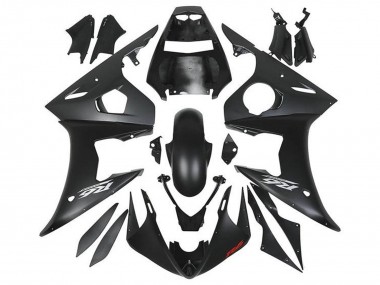 Best 2005 Yamaha YZF R6 Motorcycle Fairings - Matte Black Silver Red UK