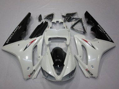 Best 2009-2012 Triumph Daytona 675 Triple Motorcycle Fairing - White Glossy Black UK
