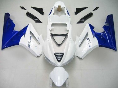 Best 2009-2012 Triumph Daytona 675 Triple Motorcycle Fairing - White Blue UK