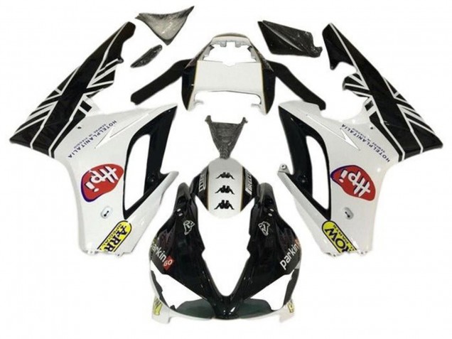 2009-2012 Triumph Daytona 675 Triple Motorcycle Fairings - White Glossy Black HPi UK