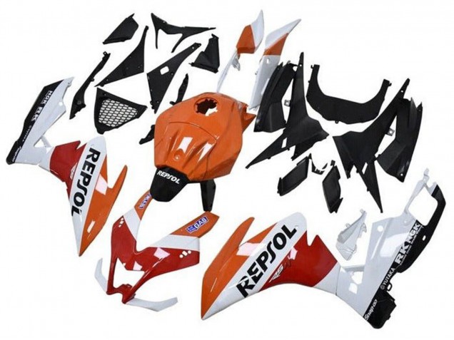2012-2018 Aprilia RS4 50 125 Motorcycle Fairings - Orange White Red Glossy Black Repsol UK